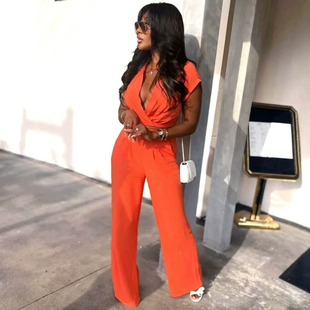 ZARA African Fashion Sexy Sleeveless Fitted Crop Top and Casual Pants Set